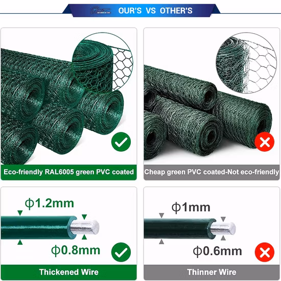 PVC Coated/Electric Galvanized Hexagonal Wire Netting